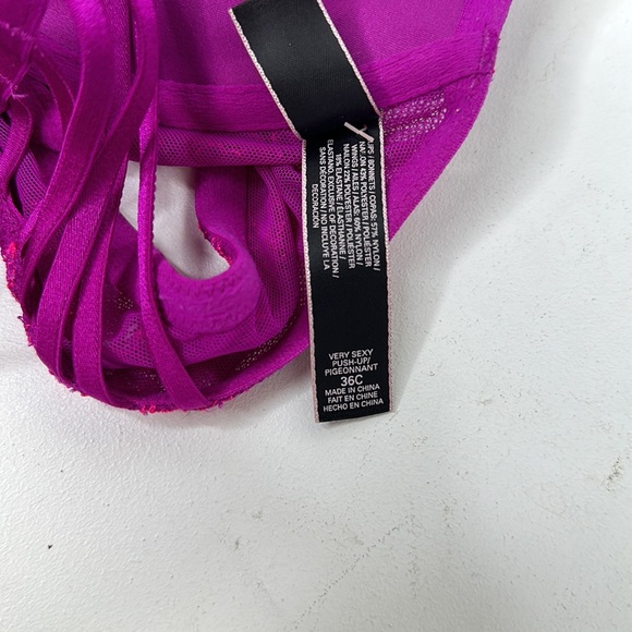 Victoria's Secret Very Sexy Push-Up Front Clasp Lace Bra Size 36C Purple… - Picture 4 of 5